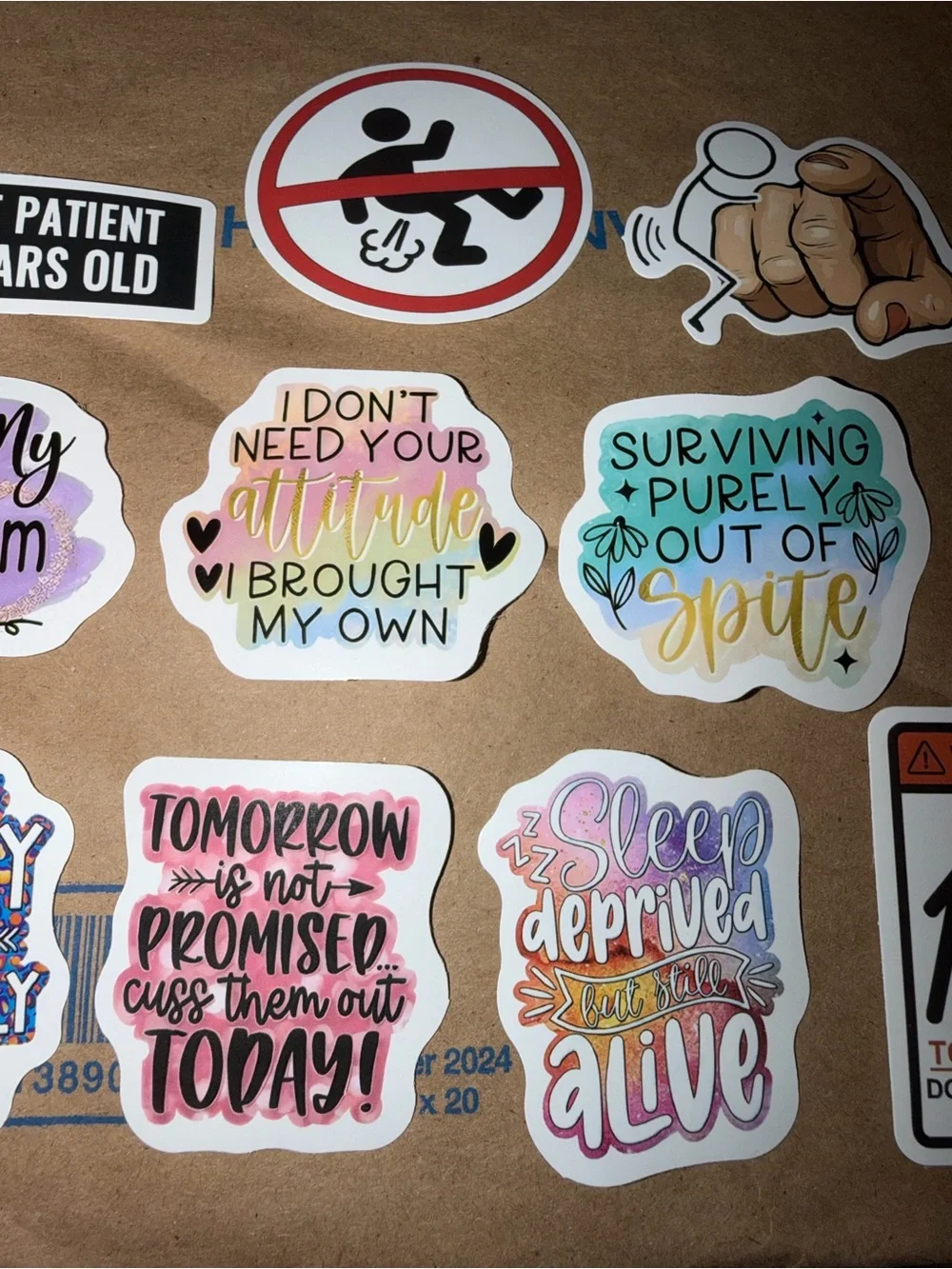 Multicolor Funny Quote Sticker Pack for Home Office & Notebooks